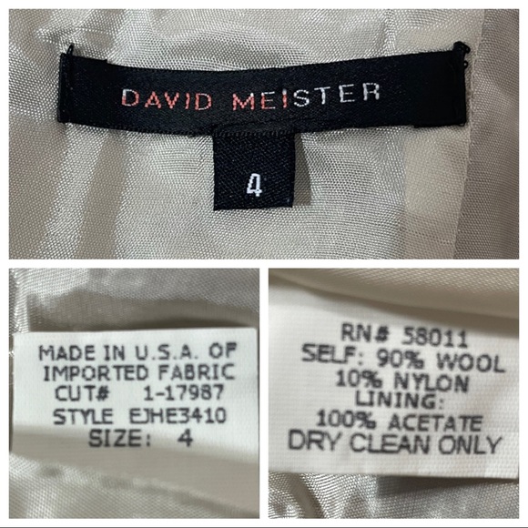 NWT! David Meister textured wool skirt - Picture 8 of 8